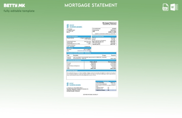 Модерен стил Индонезиска банка Sumsel Babel шаблон за хипотека за Word и PDF