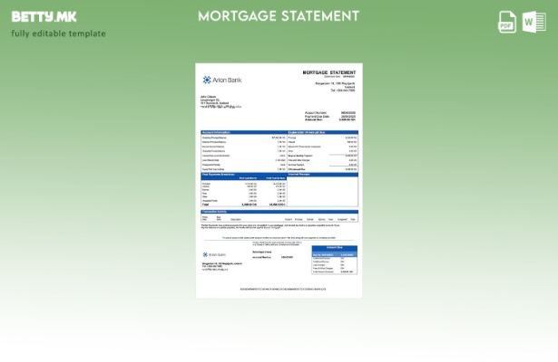 Модерен стил Исланд извод за хипотека на Arion Bank Шаблон за Word и PDF