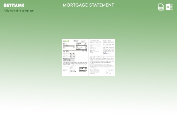 Модерен стил Пакистанска изјава за хипотека UBL во шаблон за формати Word и PDF