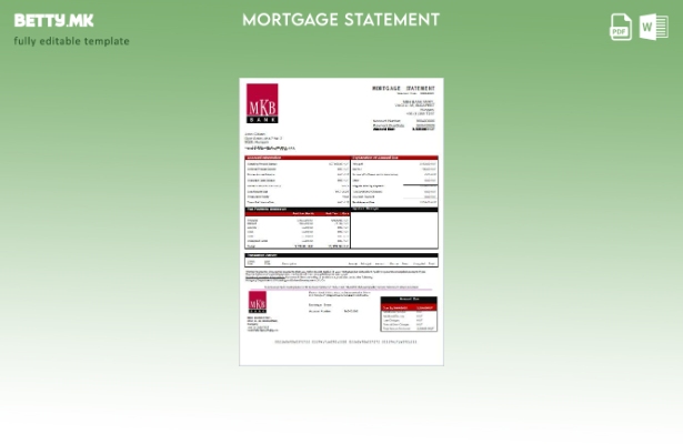 Модерен стил Унгарија МКБ банка Шаблон извод за хипотека банка