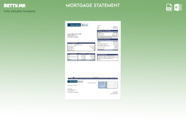 Модерен стил Финска Danske банка извод на хипотека шаблон