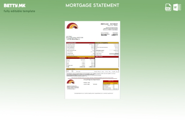 Модерен стил Шаблон за извод за хипотека на првата хавајска банка на Хаваи