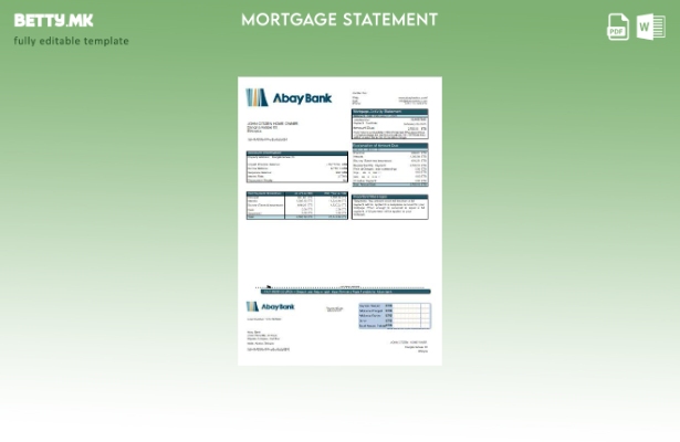 Модерен стил Шаблон за извод за хипотека од банка во Етиопија Abay