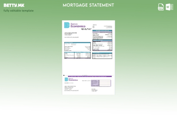 Модерен стил Шаблон за извод за хипотека од банка на Angola Banco Economico