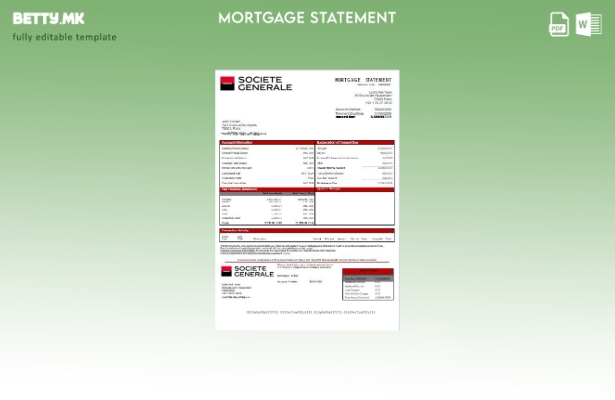 Модерен стил Шаблон за извод на банкарска хипотека во Франција Société Générale
