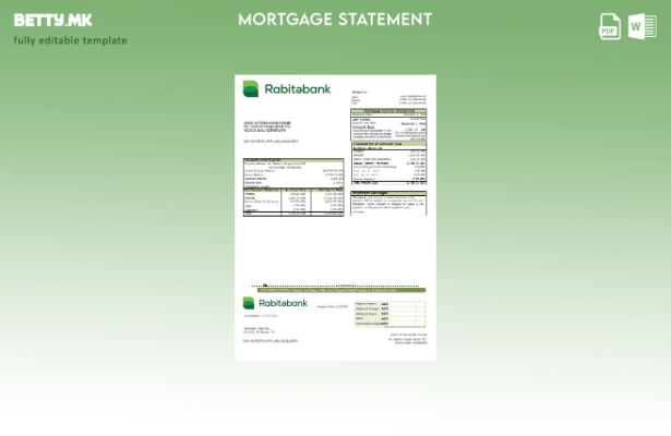 Модерен стил Шаблон за извод на банкарска хипотека на Азербејџан Рабитебанк