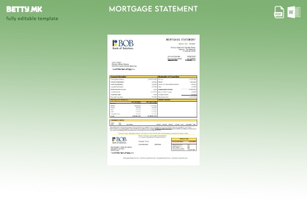 Модерен стил Шаблон за извод на банкарска хипотека на Бахамската банка на Бахами