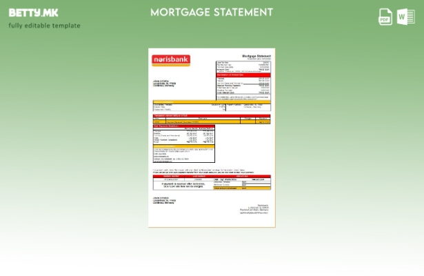 Модерен стил Шаблон за извод на банкарска хипотека на Германија Норисбанк
