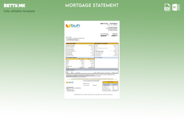Модерен стил Шаблон за извод на банкарска хипотека на Хаити BUH