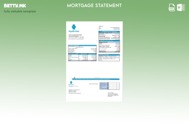 Модерен стил Шаблон за извод на хипотека на Република Банка на Барбадос