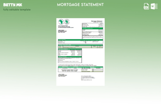 Модерен стил Шаблон за изјава за хипотека на Африканската развојна банка на Бени