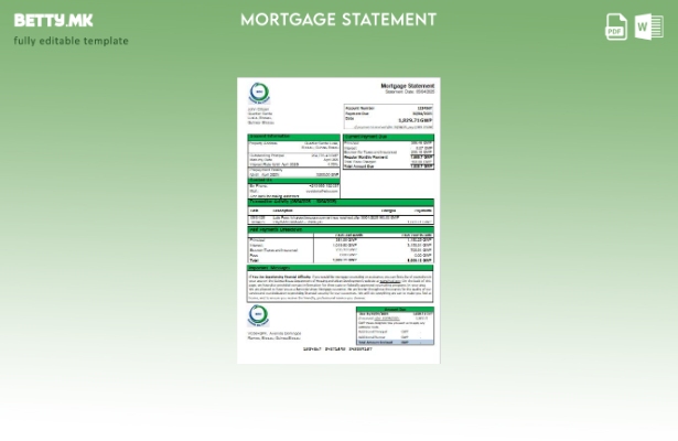 Модерен стил на Гвинеја Бисао Банко да Униао шаблон за извод на хипотека за банк