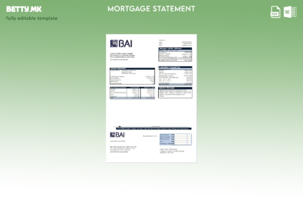 Модерен стил на Cabo Verde BAI шаблон за извод на банкарска хипотека