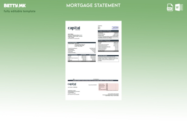модерен стил Јордан Капитал Банката на Јордан за хипотека шаблон за Word и PDF