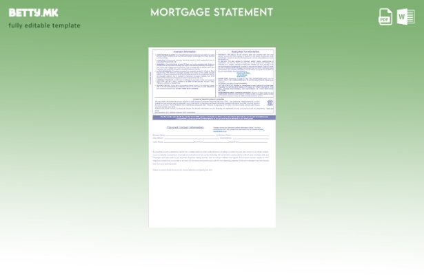 модерен стил Јужна Африка Стандардна банкарска хипотека во шаблон формати Word 1