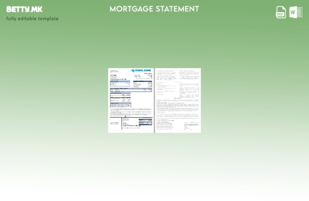 модерен стил Австралија Извод за хипотека од рурална банка, страници, шаблон