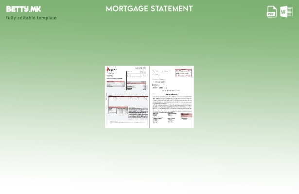 модерен стил Австрија BAWAG PSK банкарски хипотекарен извод, страници, шаблон