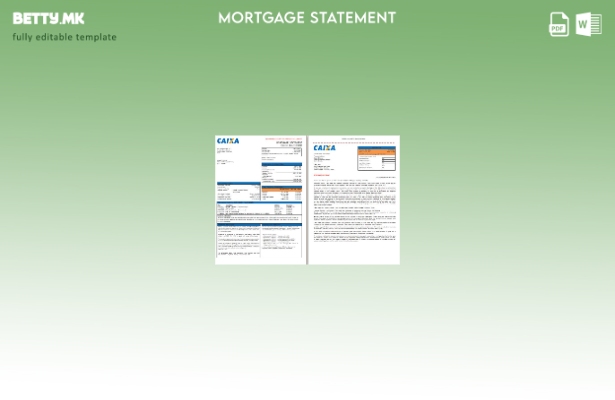 модерен стил Бразил Caixa изјава за хипотека банка, страници, шаблон