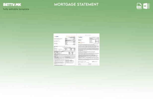 модерен стил Замбија Пристап до банкарски хипотекарен извод во Word и PDF формат