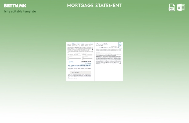 модерен стил Зимбабве ФБЦ банка Извод за хипотека за заем во Word и PDF формат 1