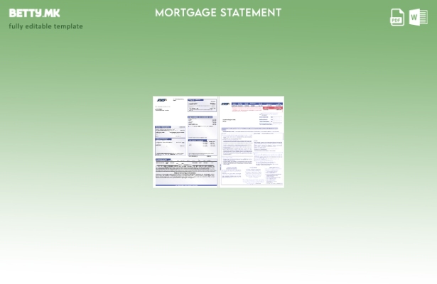 модерен стил Зимбабве NMB банка за хипотека извод во Word и PDF формати, шаблон