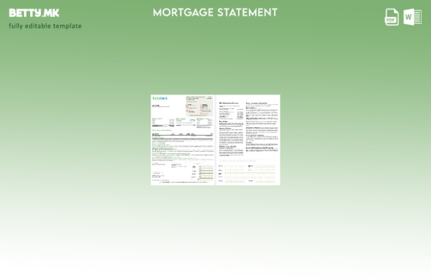 модерен стил Извештај за хипотека на Банката на САД во Белизе во Word и PDF форм