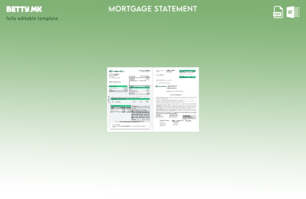 модерен стил Извештај за хипотека на банка на САД Commerce во шаблон за формати