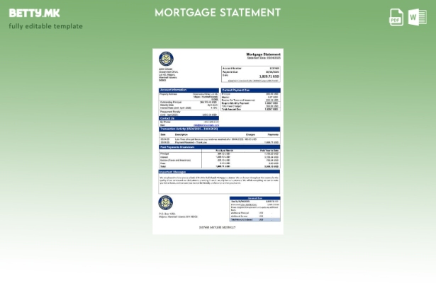 модерен стил Извештај за хипотека на банката на Маршалските Острови на Маршалски