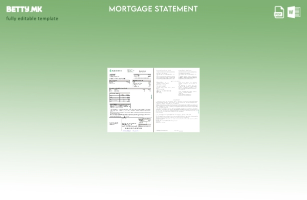 модерен стил Извештај за хипотека од банка поврзана со САД, шаблон за страници