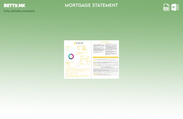 модерен стил Извештај за хипотекарен заем на USA Synchrony Bank во Word и PDF фо