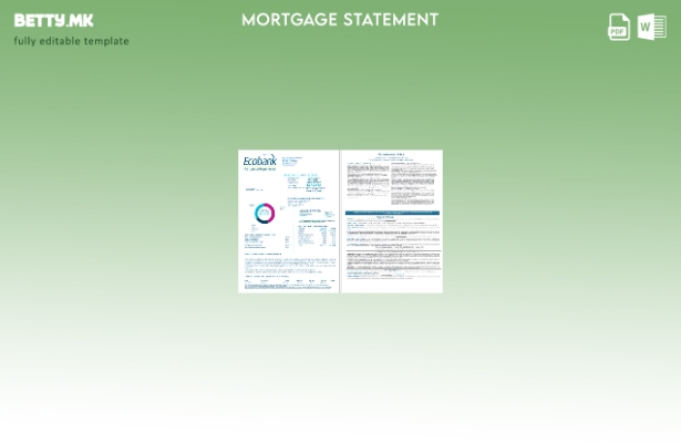 модерен стил Извештај за хипотекарен заем од Того Екобанк Банка во Word и PDF фо