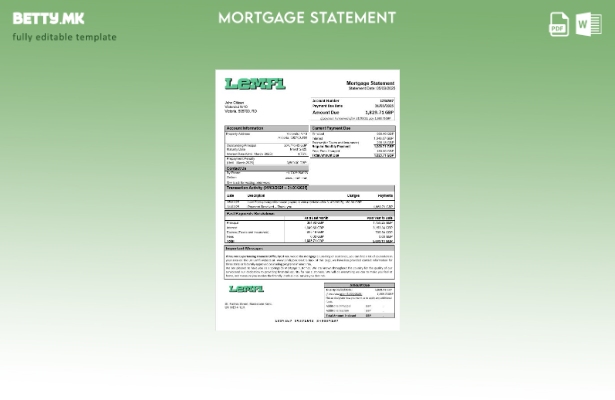 модерен стил Извод за хипотека на Обединетото Кралство Lemfi во шаблон за формат