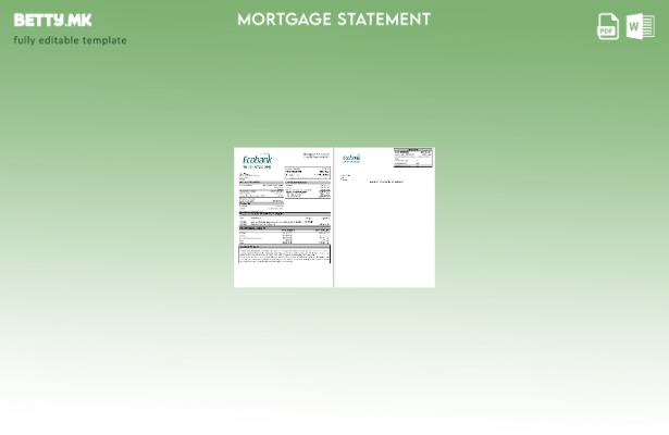 модерен стил Извод за хипотека на Сенегал Ecobank во шаблон за формати Word и PD