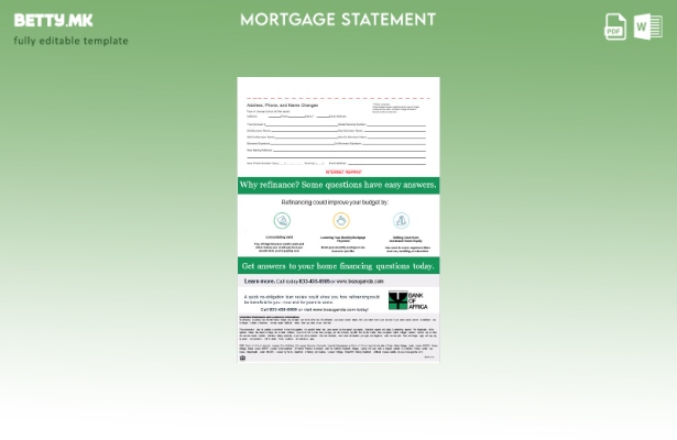 модерен стил Извод за хипотека на Уганда Банката на Африка во Word и PDF форма 1