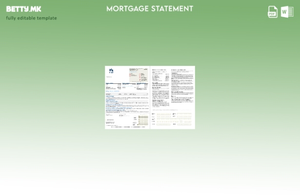 модерен стил Извод за хипотека на банка на САД USAA во Word и PDF формати, шабло