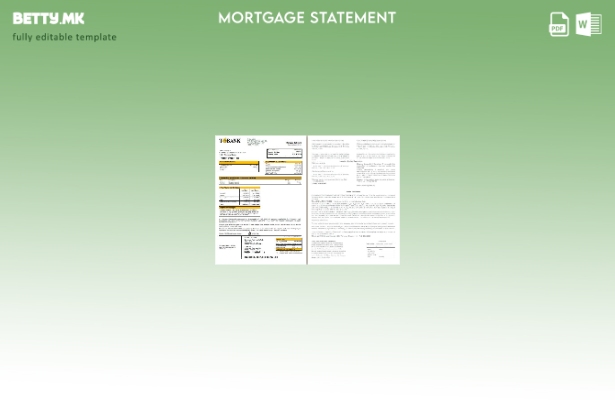 модерен стил Извод за хипотека на банката Бутан Т, страници, шаблон