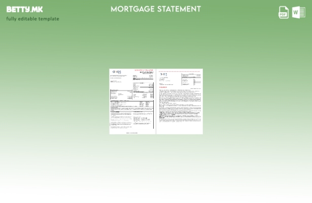 модерен стил Извод за хипотека на USA Axos Bank во Word и PDF формати, шаблон за