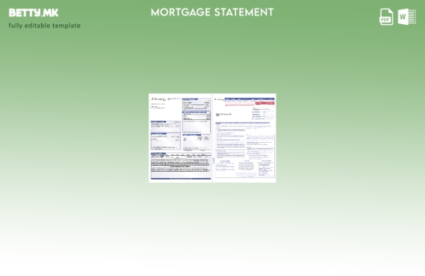 модерен стил Извод за хипотека на USA HarborOne Bank во Word и PDF формати, шабл