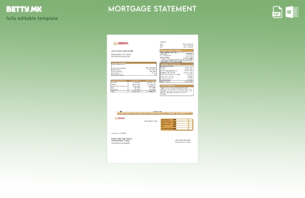 модерен стил Извод за хипотека на Zambia Zanaco Bank во шаблон за формати Word и