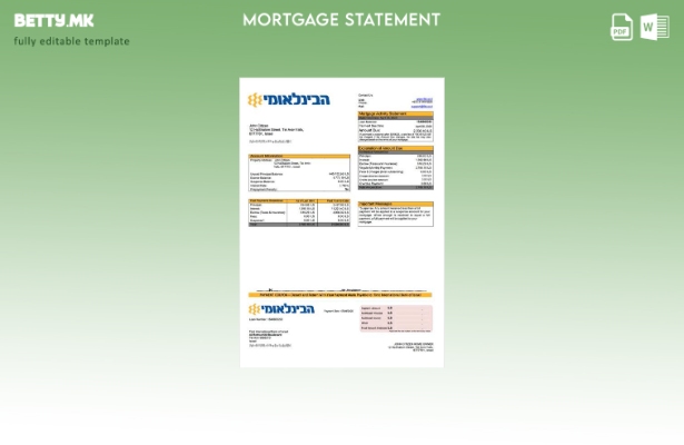 модерен стил Израел Првата меѓународна банка на Израел за хипотека шаблон за Wor