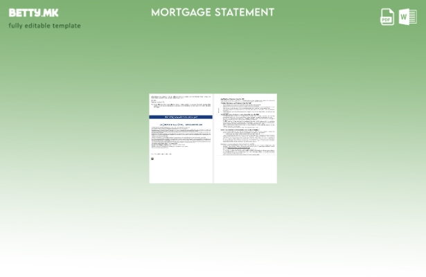 модерен стил Изјава за хипотекарен заем од Пакистан NBP во Word и PDF формати, 3