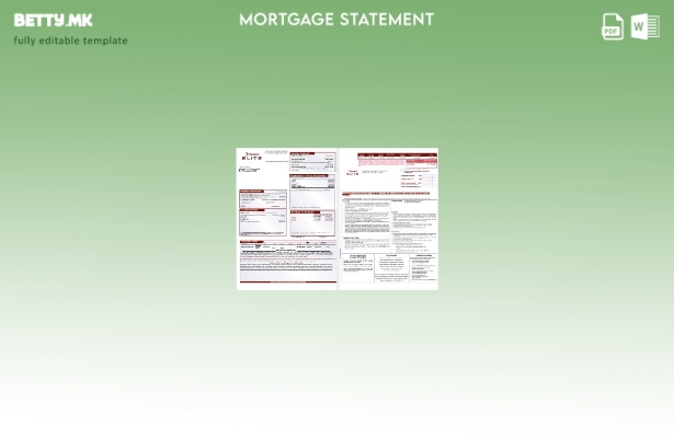 модерен стил ОАЕ Rakbank Elite банкарски извештај за хипотека во Word и PDF форм