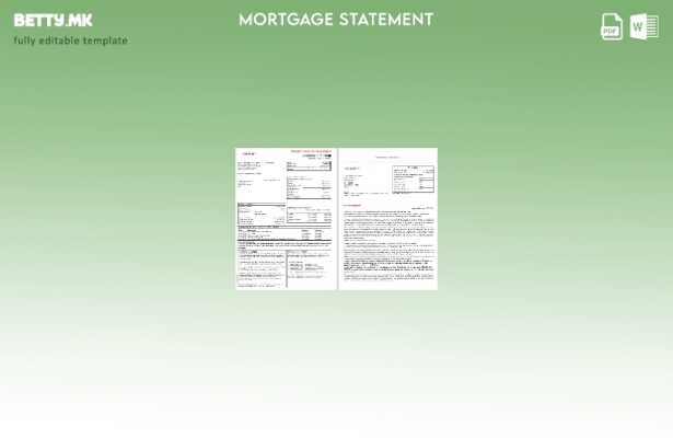 модерен стил Пакистан Силкбанк изјава за хипотека во Word и PDF формати, шаблон