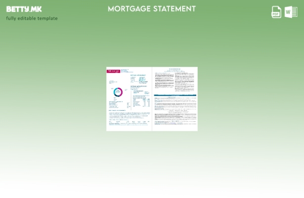 модерен стил Полска Милениумска изјава за хипотека на банка во шаблон за формати