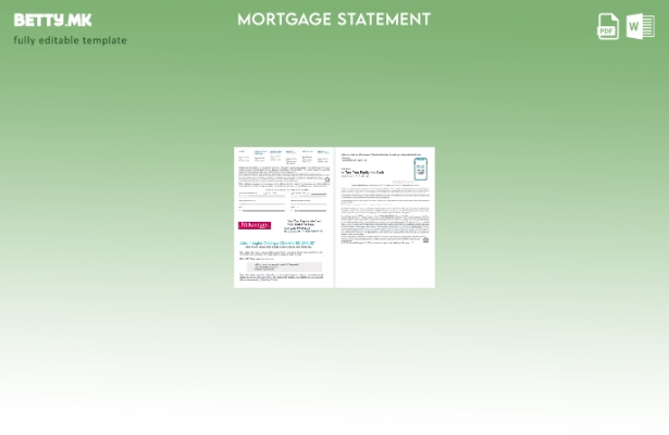 модерен стил Полска Милениумска изјава за хипотека на банка во шаблон за форма 1