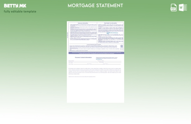 модерен стил Полска Alior изјава за хипотека во формати Word и PDF шаблон 1