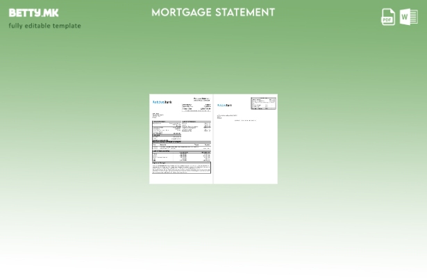 модерен стил Португалија Активобанк изјава за хипотека во шаблон формати Word и