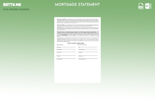 модерен стил Русија Тинкоф изјава за хипотека во шаблон формати Word и PDF 1