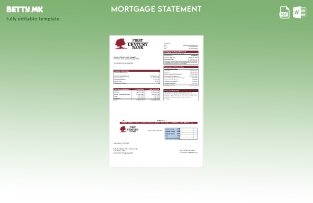 модерен стил САД Грузиски Гејнсвил Извештај за банкарска хипотека од првиот век