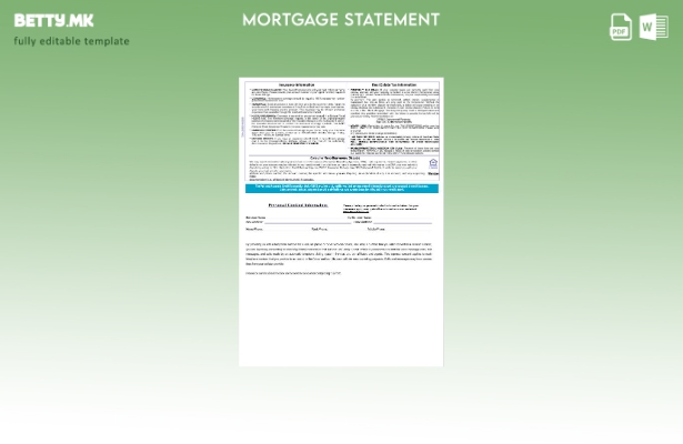 модерен стил САД Извод за хипотека на банката Sofi во Word и PDF формати, шаблон